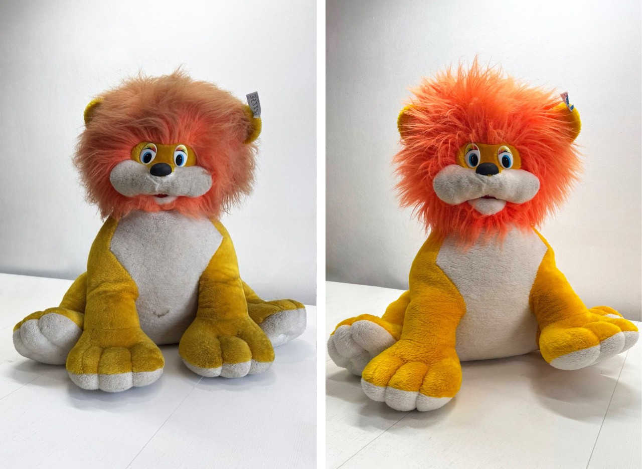 Аквачистка мягких игрушек: спасаем львенка